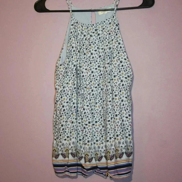 Gilli Tops - Gilli Tank Top with Flowers and Strips